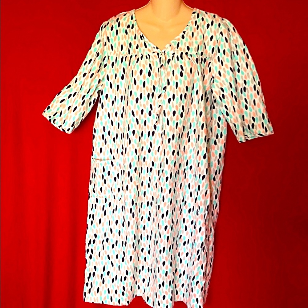 ALPINE - Flannel Open back Night Gown